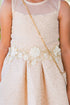 Girls Lala & Erina Champagne Jacquard High-Low Shoulder Bag 2Pc Dress Outfit 2-12